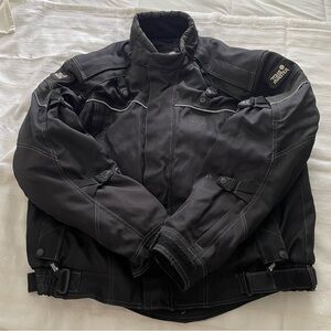 Tour Master Black Pivot Full Armour Quilted Liner Motorcycle Jacket (Large)